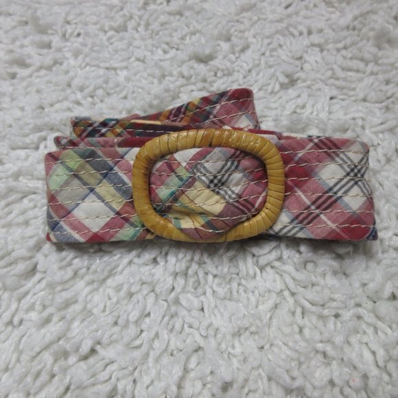 J.Crew plaid quilted belt sz S‎ - Picture 1 of 5